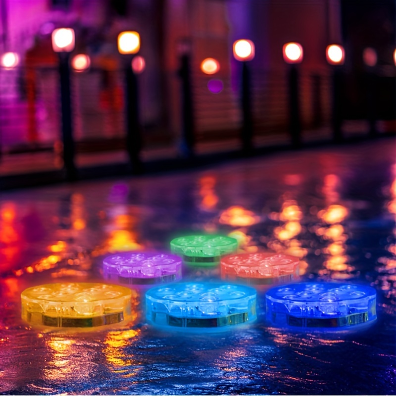 10 Led RGB Submersible Light Underwater LED Night Light Swimming