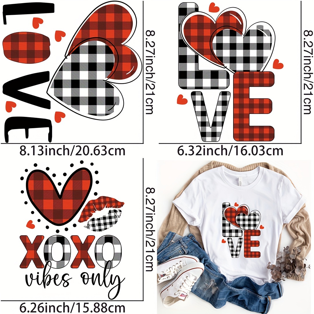 Valentine's Day Clothes Stickers Iron On Transfers For Jeans Sticker Heat  Press Appliqued DIY T-Shirt Hoodies Patch - AliExpress