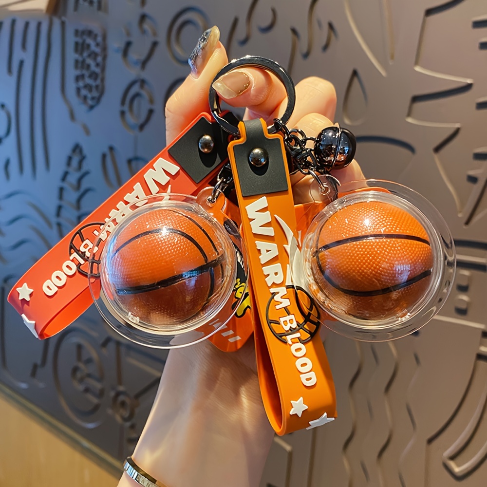 1pc Basketball Keychain for Men, Sports Style Key Ring, Sports Bag Accessory,Temu