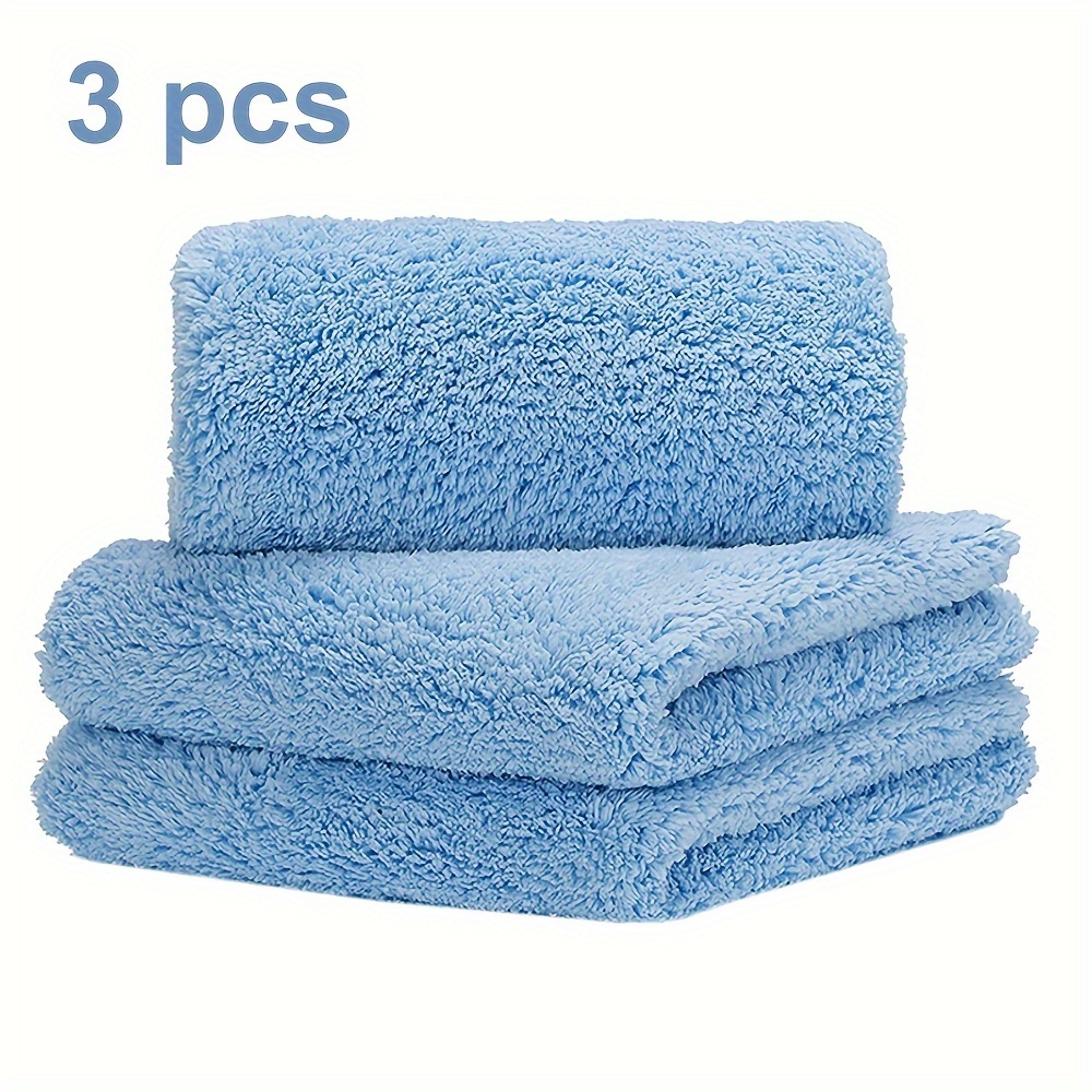 2pcs Microfiber Car Cleaning Towel, Extra Thick Plush Car Drying Towel,  Polishing Cloth, Super Absorbent Drying Car Detailing Towel, 2.65LB,  13.78x17.