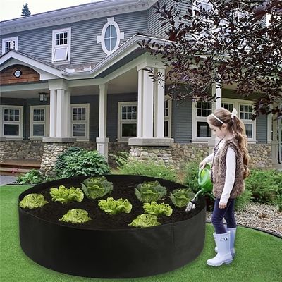 1pc Plant Grow Bag, Round Fabric Raised Garden Beds Planter Pots,Large Durable Breathe Cloth Planting Bed Container For Potato, Carrot, Onion, Gardening And Outdoor