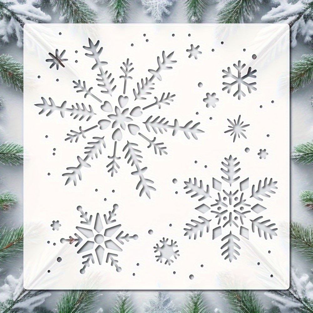 Snowflake Stencils Reusable Christmas Snowflake - Temu