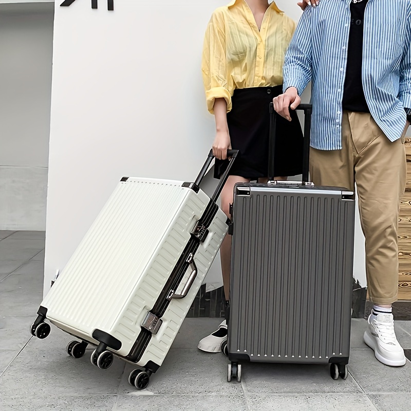 Großer Koffer Mit Klassischem Design, Argyle-Muster Und Trendigem Koffer  Für Reisen, Einfarbige Business-Tasche Mit Universalrädern - Temu Austria