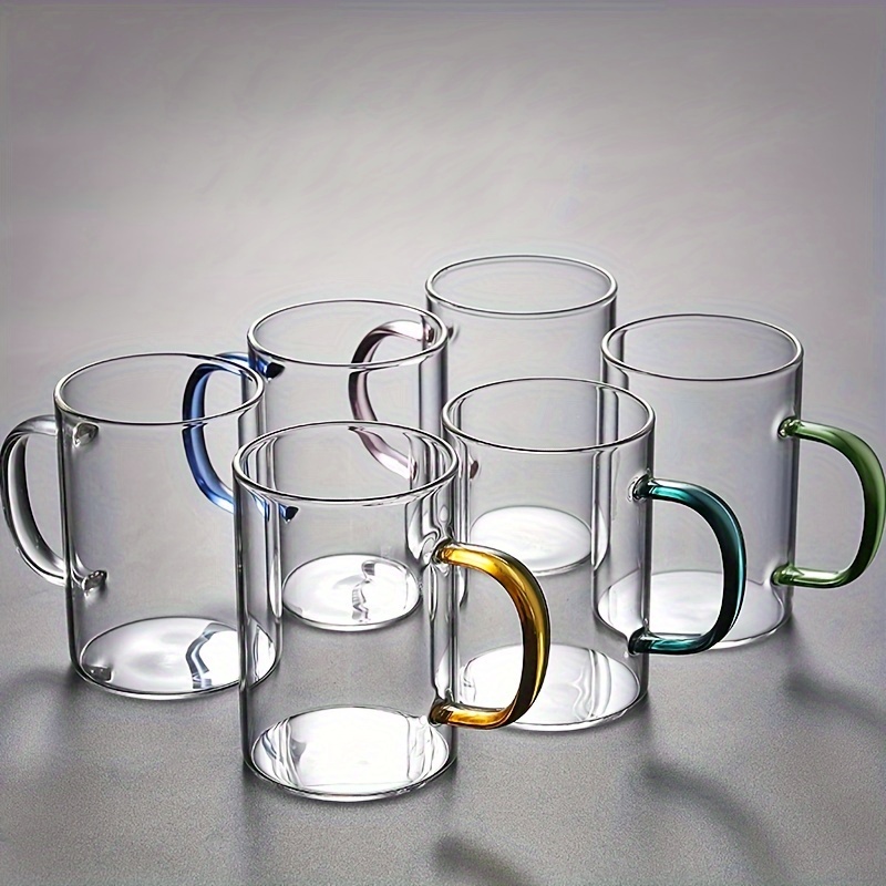 Can Shaped Cups, Beer Cup, Glass Beer Cup, coffee cup, drinking cup2pcs  Glass Drinking Mug Clear Glass Cocktail Mug Heat-resisting Water Cups 