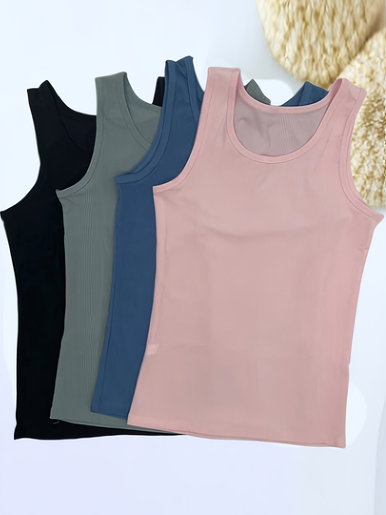 EHQJNJ Tank Tops Womens Workout V Neck Sleeveless Breathable Tank Casual  Tops Shirt Crop Tops for Women Trendy Built in Bra Silk Tank Tops for Women  