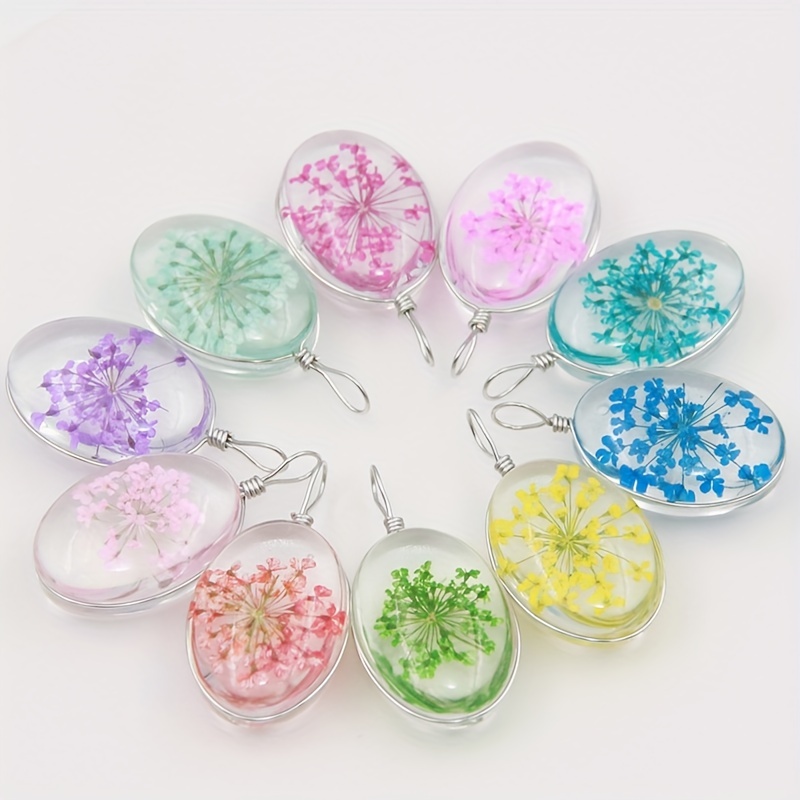 Natural Dried Flower Life Tree Pendant Necklaces for Women