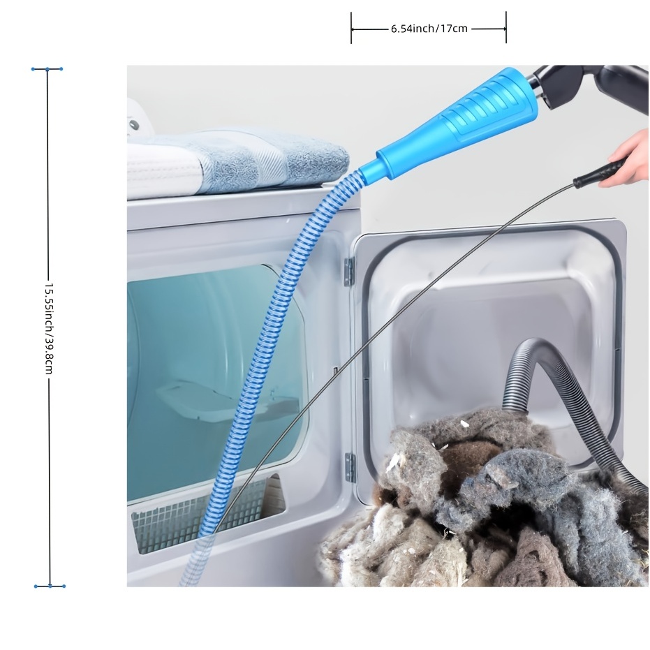 1pc Dryer Vent Cleaner Kit Vacuum Attachment Bendable Dryer Lint