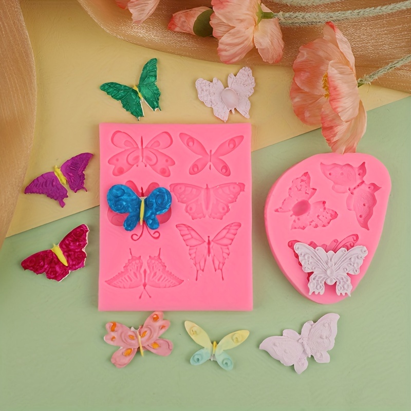 Butterfly Fondant Molds 3d Silicone Molds Butterflies Candy - Temu