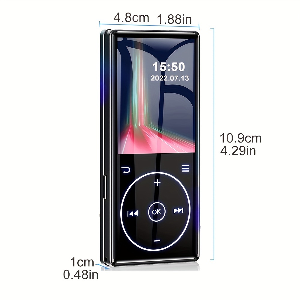64GB Built-in HD Speaker Portable MP3 Player, Support Lossless Music To  Restore High-Fidelity Sound Quality With Touch Button, Recording, FM Radio  Fun