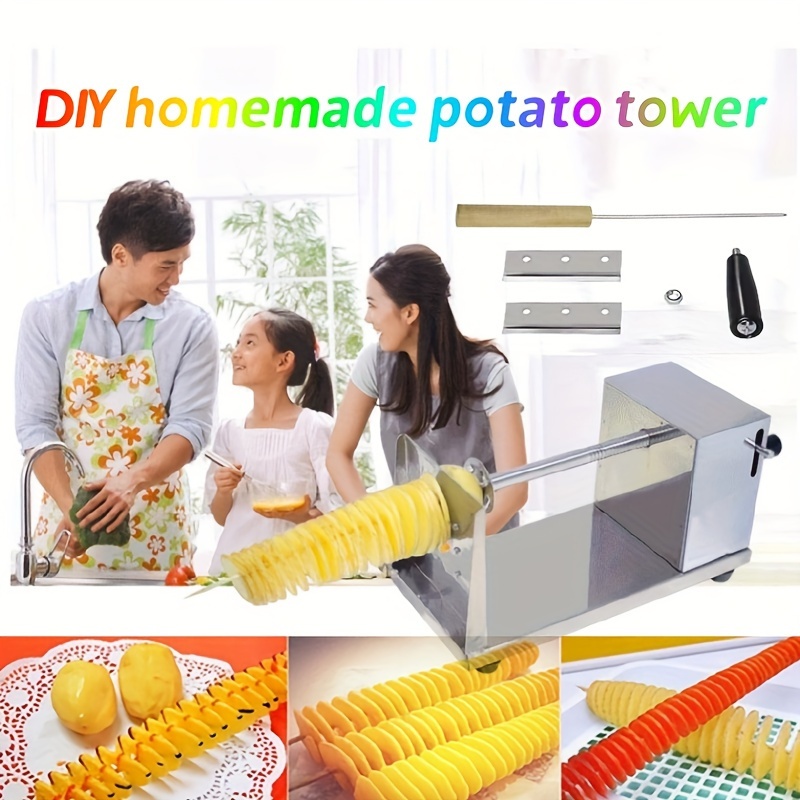 Easy-to-use Stainless Steel Potato Slicer For Delicious Skewers And Vegetable  Slicing - Temu