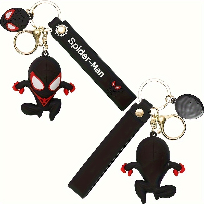 Marvel Superhero Spiderman Keychain The Avengers Spiderman Figure Keyrings  Car Pendant Accessories for Backpack Key Holder Gifts