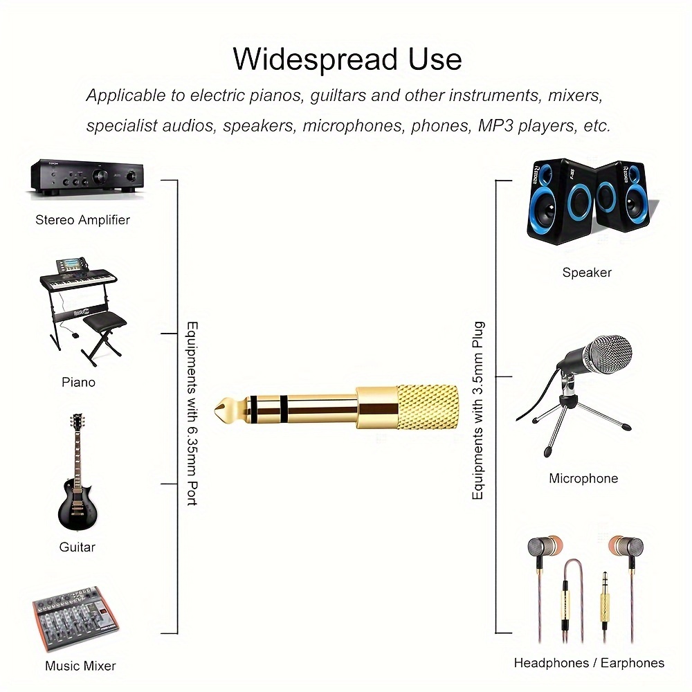 Stereo Audio Adapter Male Female Male Headphone Adapter Temu