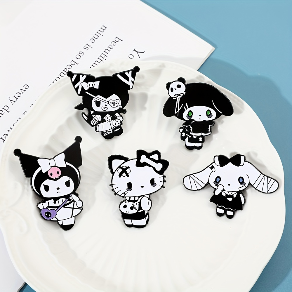 Sanrio-broche de Hello Kitty Kawaii, insignia deportiva creativa de Anime  Kuromi, Pin de papelería para estudiantes, accesorios dulces para niñas