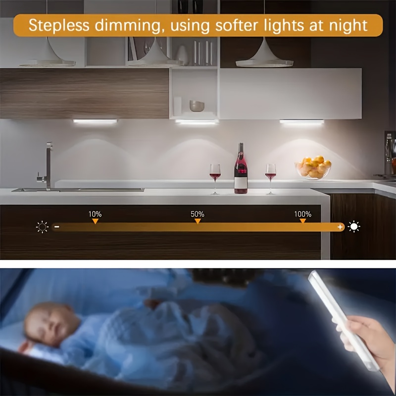 new smart human body sensor cabinet lights magnetic suction ultra thin led sensor lights usb rechargeable lights suitable for cabinets wardrobes wine cabinets rooms outdoor yard camping night lights details 1