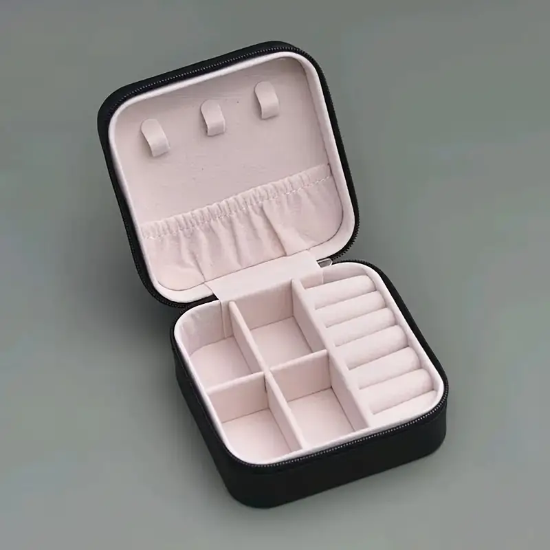 1pc Portable Jewelry Organizer Box,Necklaces Organizer Case,Travel Jewelry  Case,Earrings Organizer
