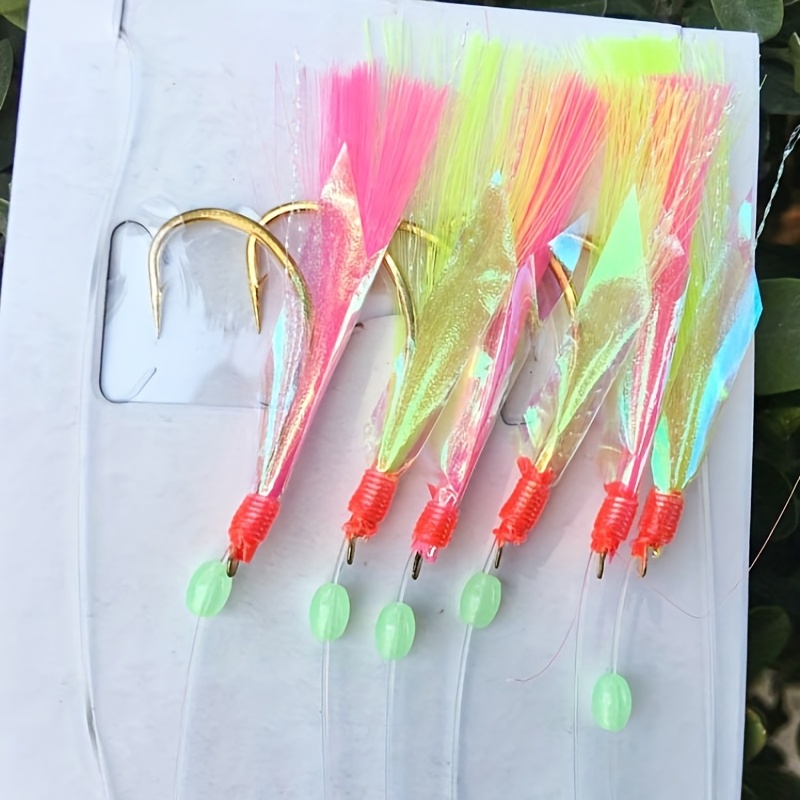 Colorful Fishing Hooks Silk Pendant Assorted Colors Bait - Temu Canada