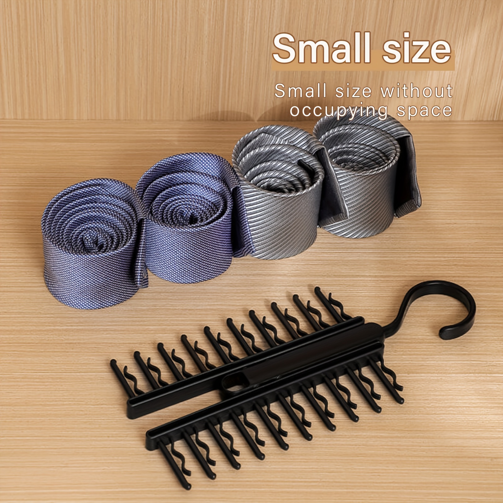  Moveagogo [Paquete de 2 soportes de plástico resistentes para  colgar cinturones, bufandas, corbatas, organizador de almacenamiento para  armario de hombres (marrón) : Hogar y Cocina