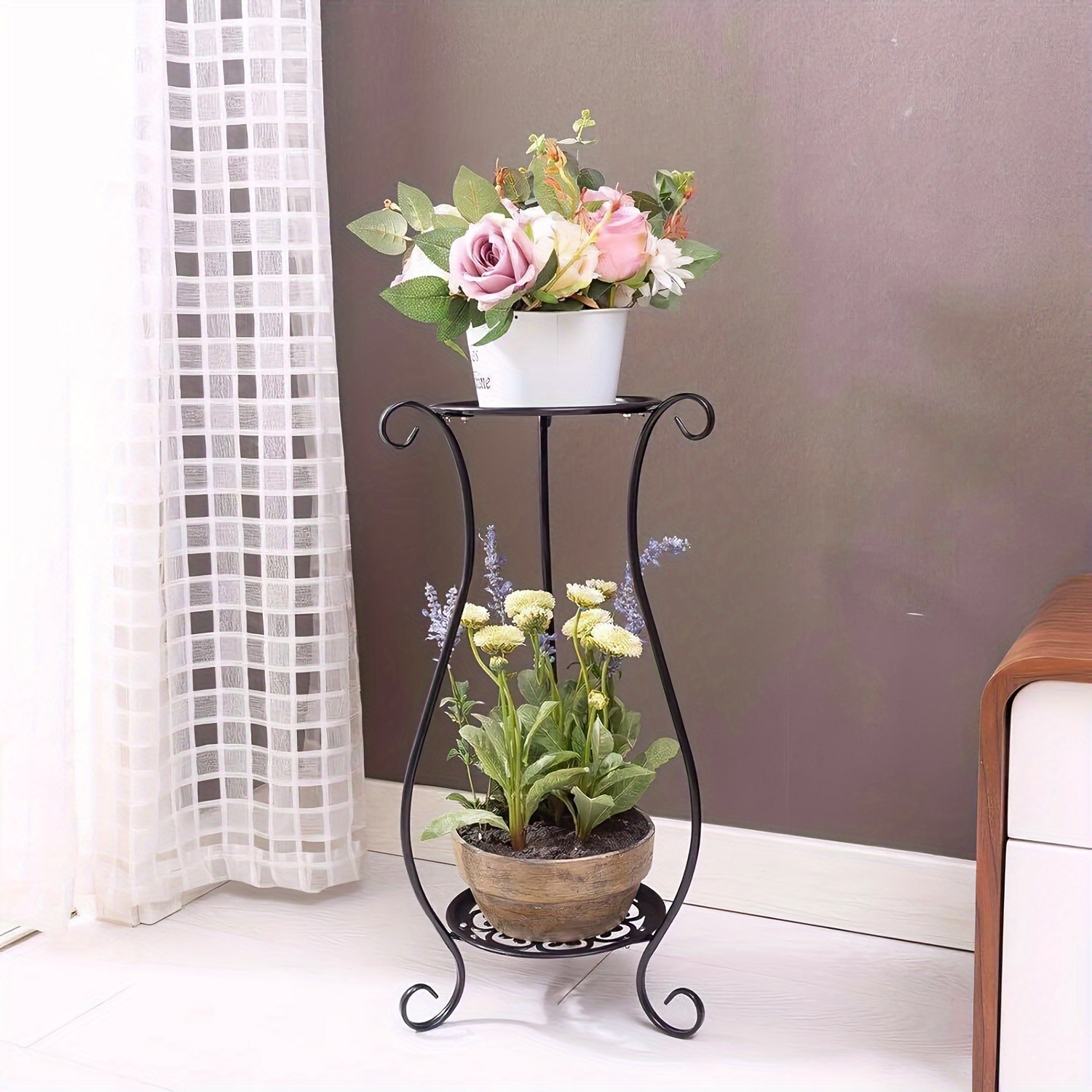 3 Uds, Recién Llegado, Suministros Decoración Jardín, Macetas Pastorales  Hierro Balcón, Maceteros Colgar En Pared, Cubo Metal, Soporte Flores,  Florero, Maceta - Patio, Césped Jardín - Temu