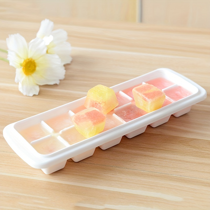 Silicone Ice Tray With Cover For Homemade Ice Cubes Freezing - Temu United  Arab Emirates