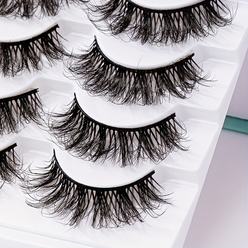 5 Pairs 5D Fluffy False Eyelashes Natural Thick Curly Makeup Lash Extension