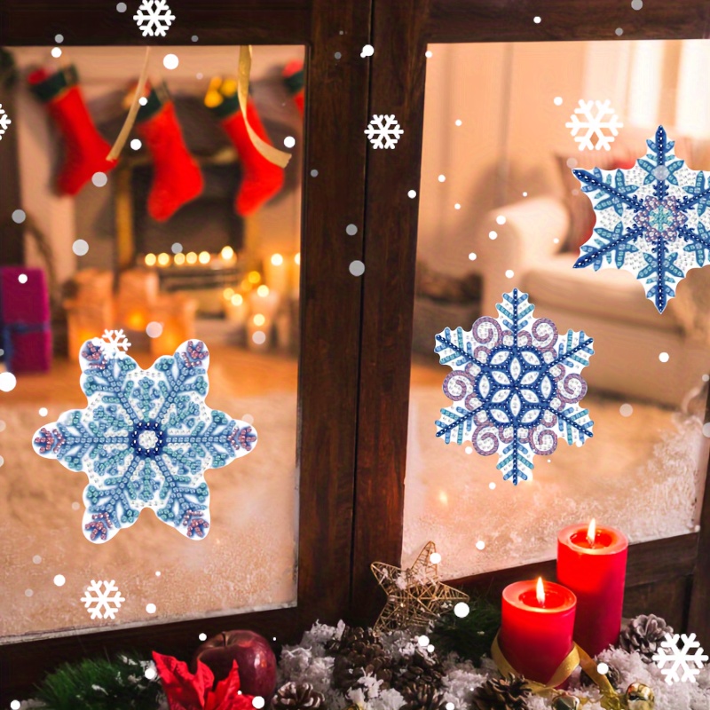 DIY Snowflake Window Clings