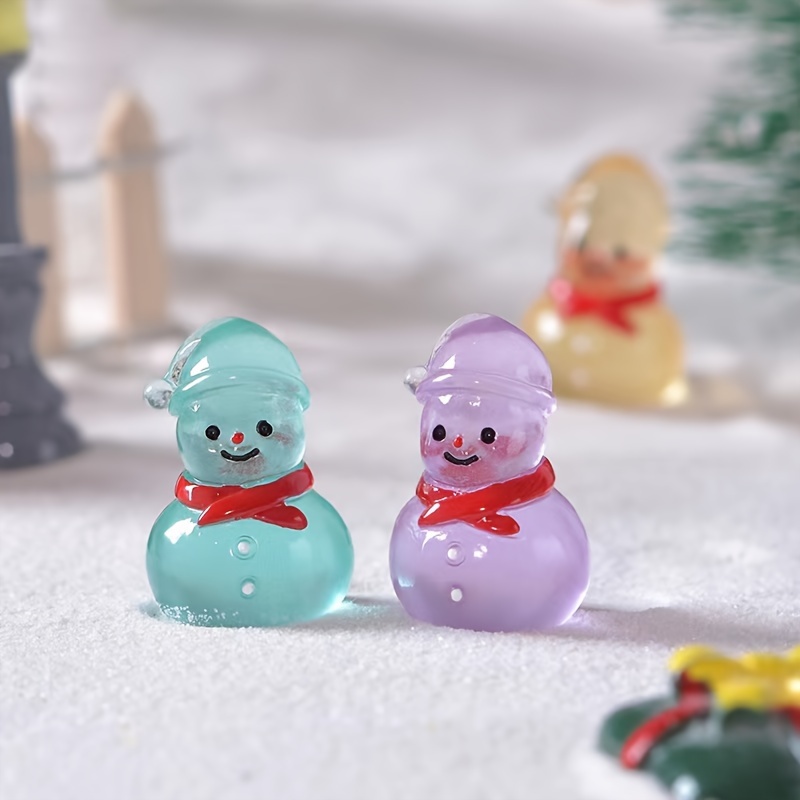 6pcs Christmas Accessories Desktop snowman doll mini christmas ornaments