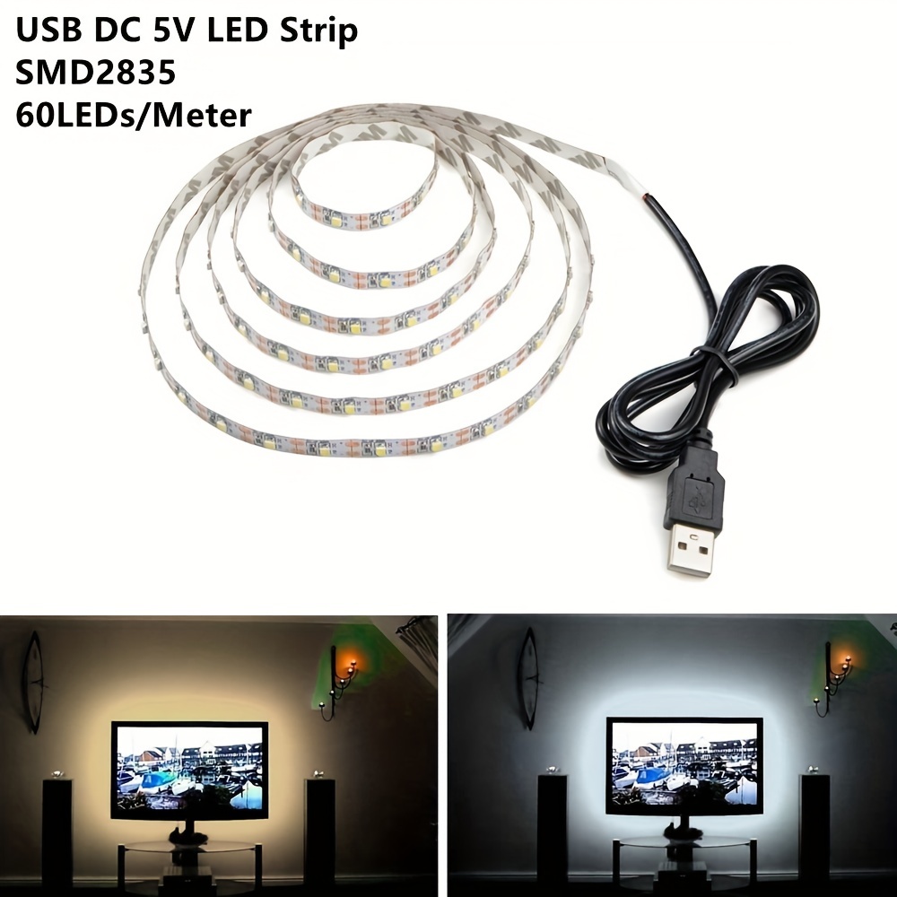 5050 Rgb Led Strip Light 5v Usb Led Strip Tv Backlight Room - Temu