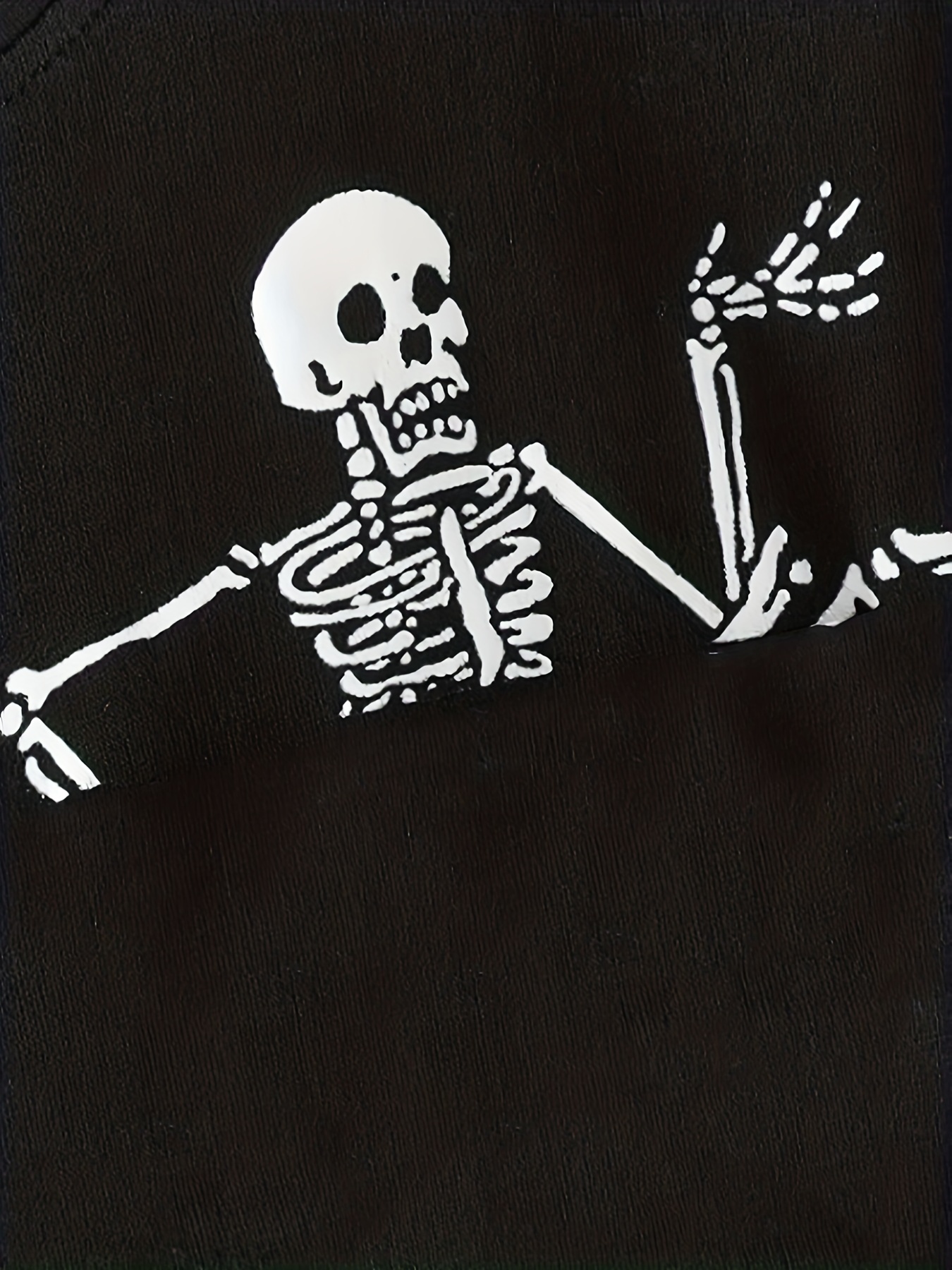 Halloween Skeleton Print Drawstring Joggers, Casual Baggy Elastic Waist  Pants, Women's Clothing
