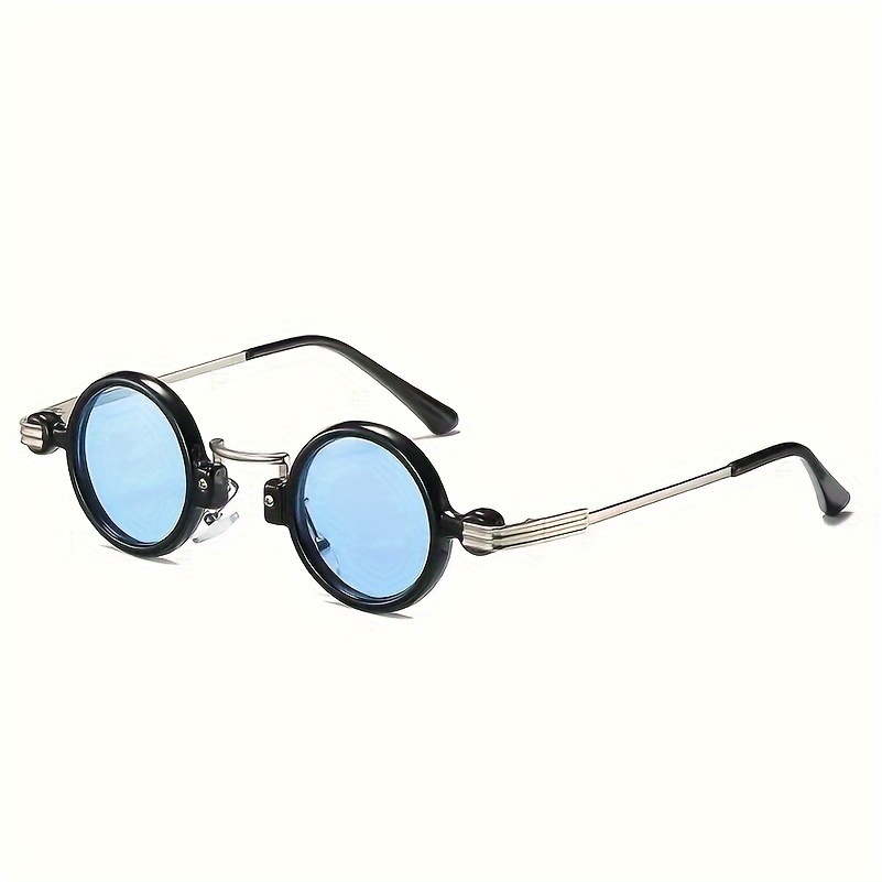 Retro Steampunk Premium Small Round Metal Frame Fashion Glasses, For Men  Women Outdoor Party Vacation Travel Driving Supplies Cosplay Photo Props, In