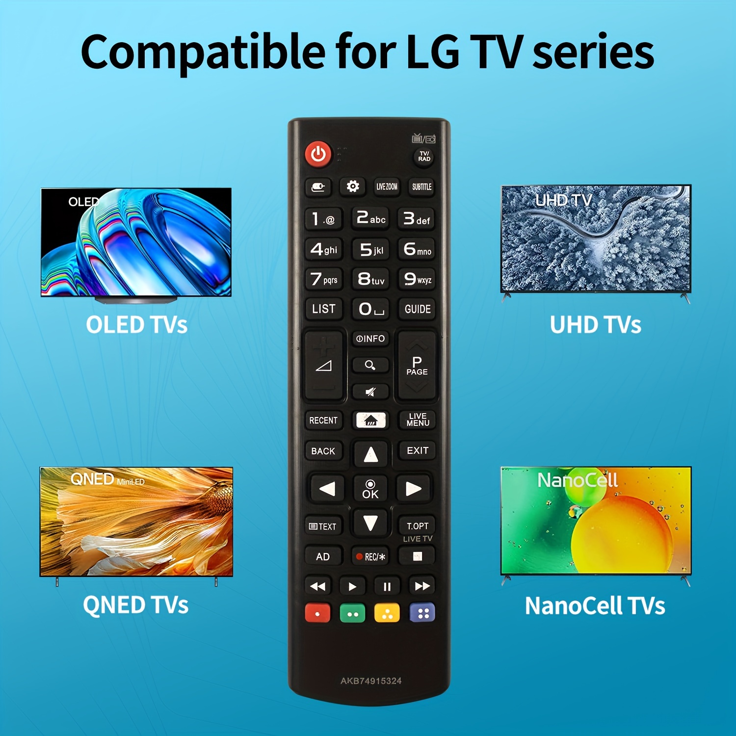 Mando A Distancia Universal Para LG Smart Tv Remoto Reemplaz