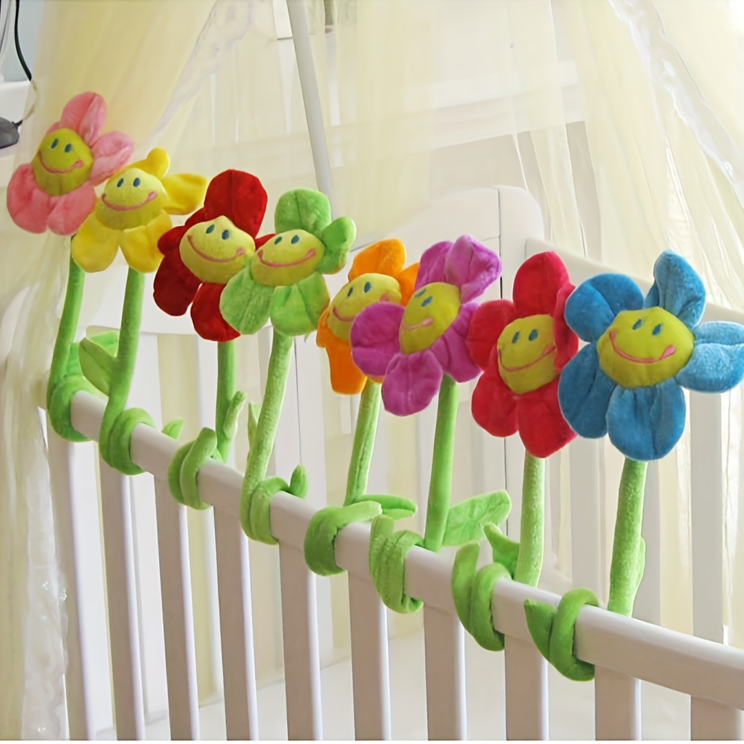  Plush Sunflower Daisy Flower with Bendable Stems Big Smile Face  Stuffed Flowers Toy for Kids Gift Decoration 26 Inch Pack of 8 PCS : Toys &  Games