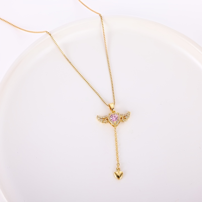 Glitter Star Zircon Pendant Necklace, 14k Gold Plated Luxury