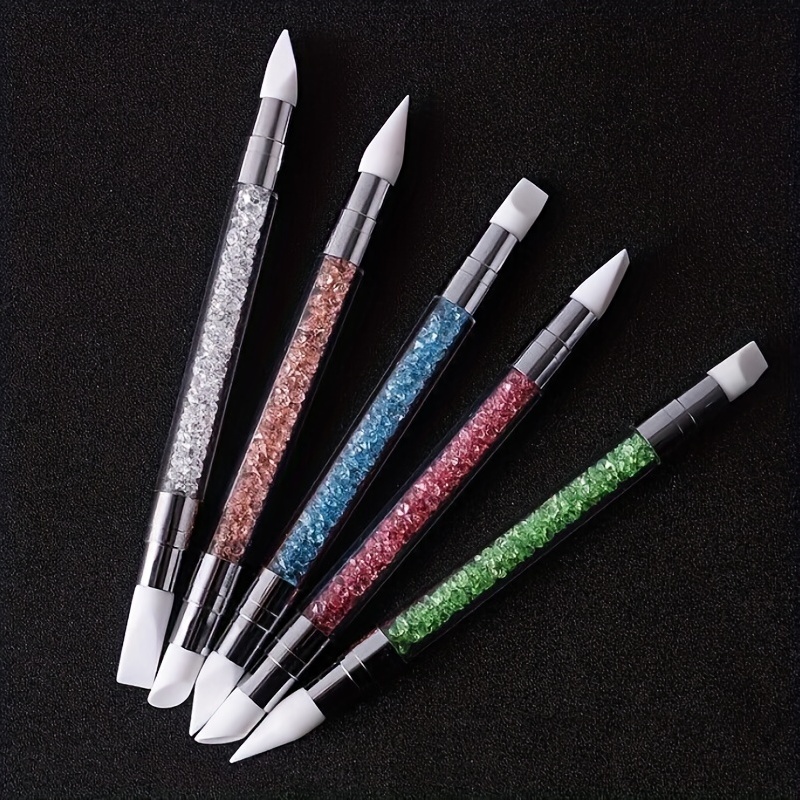 Nail Art Silicone Brush 1Pcs Carving Painting Pencil Nail Tips UV