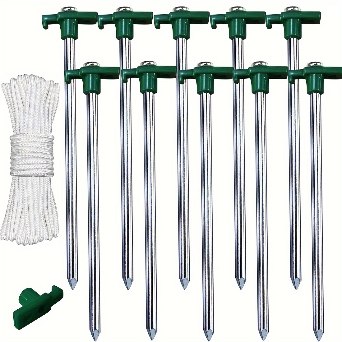 10pcs Stainless Steel Tent Stakes for Camping