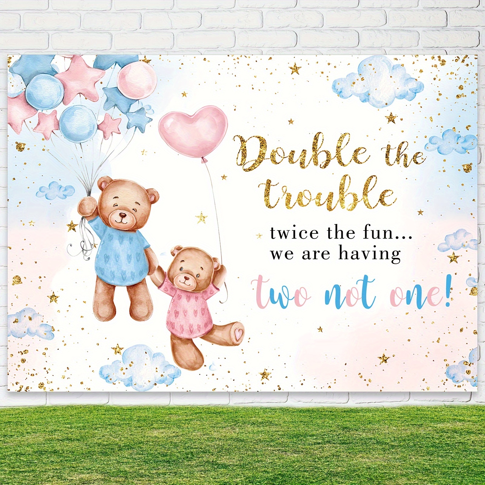 Oh Babies Twins Baby Shower Decorations Set Glitter It's Twins Banner Pink  Blue Balloons for Boy Girl Baby Shower Party Supplies - AliExpress