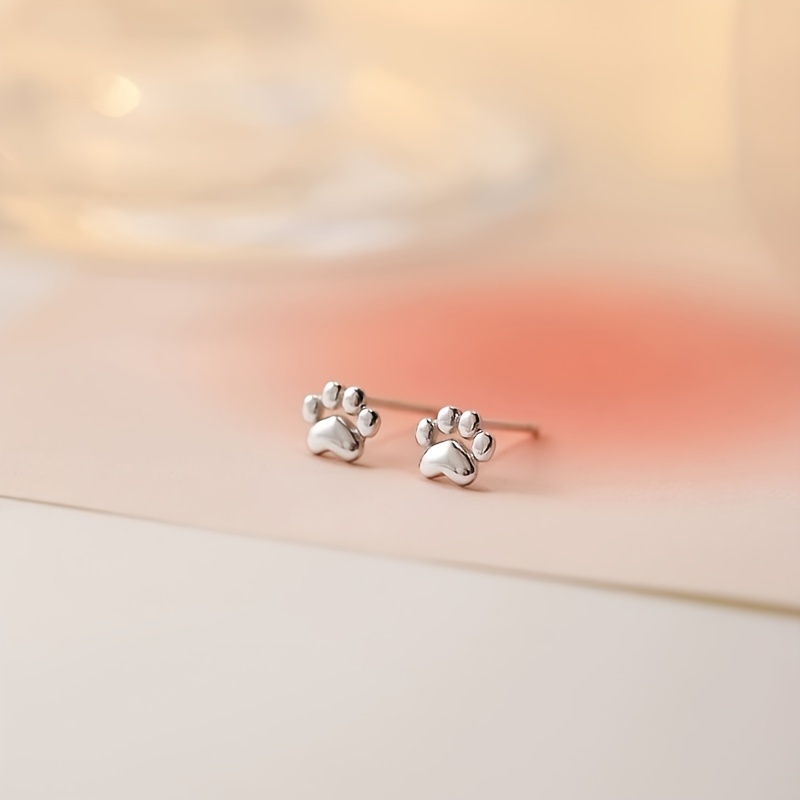 Image of Delicate Cute Women's Cat Footprint Earrings Fashion Easy Men's And Women's Earrings Party Jewelry Birthday Gift