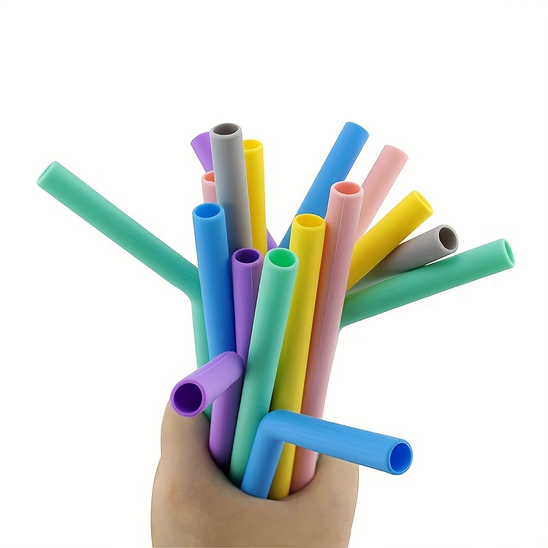Straw, Reusable Foldable Straw, Drinking Silicone Straws With Cleaning  Brush Box, Reusable Straw For Milk Water Cocktail Drinking, Kitchen  Utensils, Apartment Essentials, College Dorm Essentials, Ready For School,  Back To School Supplies 