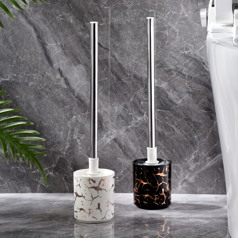 Pp Material Golden Edge Toilet Brush Set, Toilet Cleaning Brush, Household  Bathroom Cleaning Tools - Temu