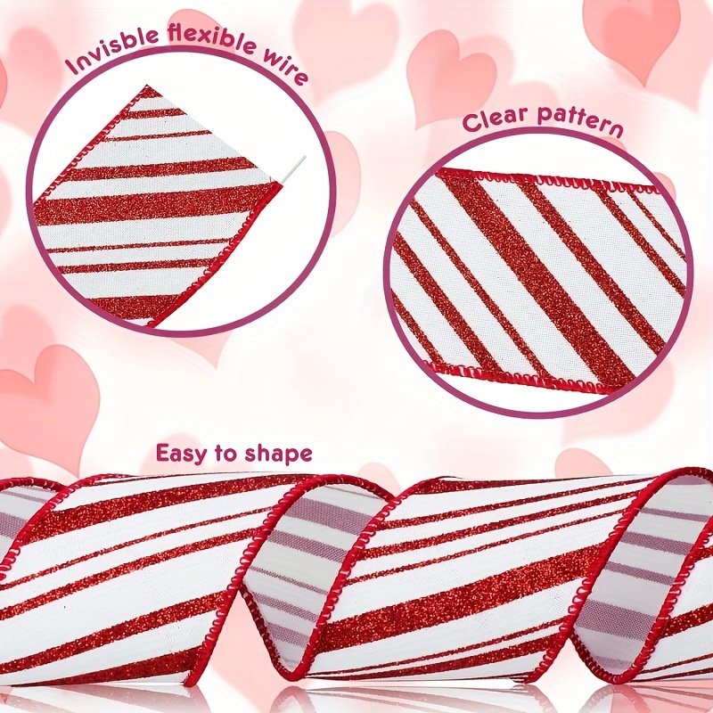 Valentine Love Letters Wired Ribbon by the Roll 2.5 X 10 Yards RGA159810 
