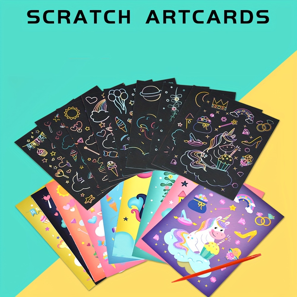 ArtCreativity 48 Pack Easter Scratch Art Set for Kids, Set of 48