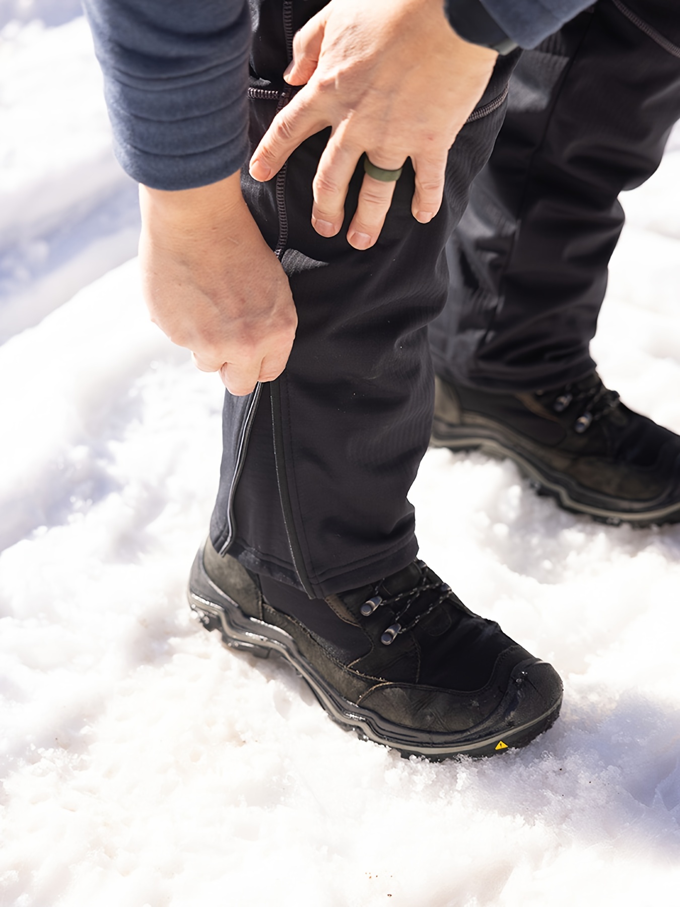 Men's Snow Ski Waterproof Softshell Snowboard Pants, Outdoor Hiking Warm  Trousers