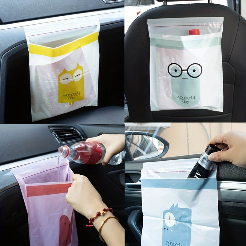 30pcs Reusable Desktop Garbage Bags - Thickened Car Trash Bags with  Transparent Disposable Design