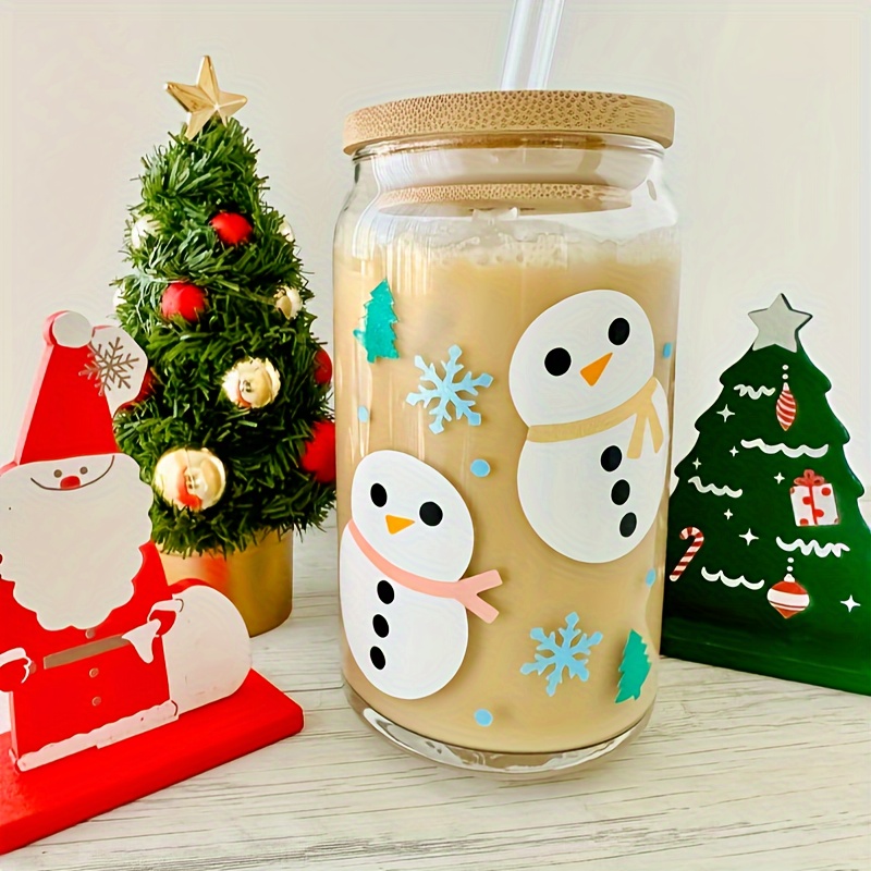 Christmas Coffee Mug With Lid And Straw Cute Christmas Tree - Temu