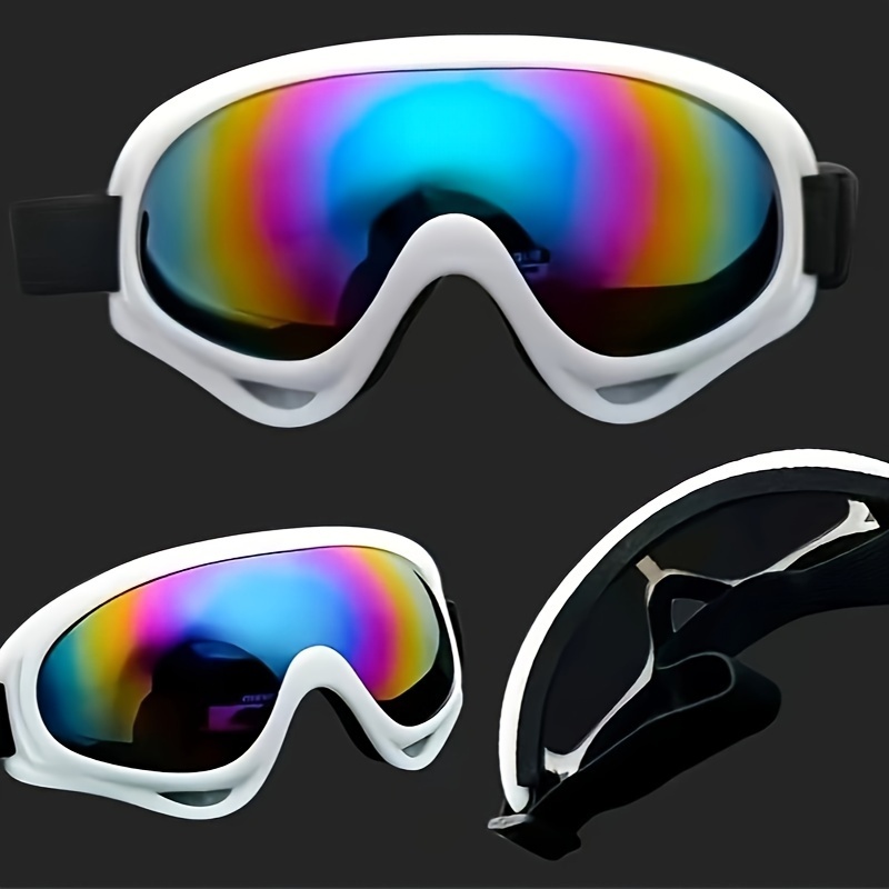 Cool One-piece AB Color Lens Sunglasses, For Men Women Vacation Travel  Skiing Supplies, In 2 Colors