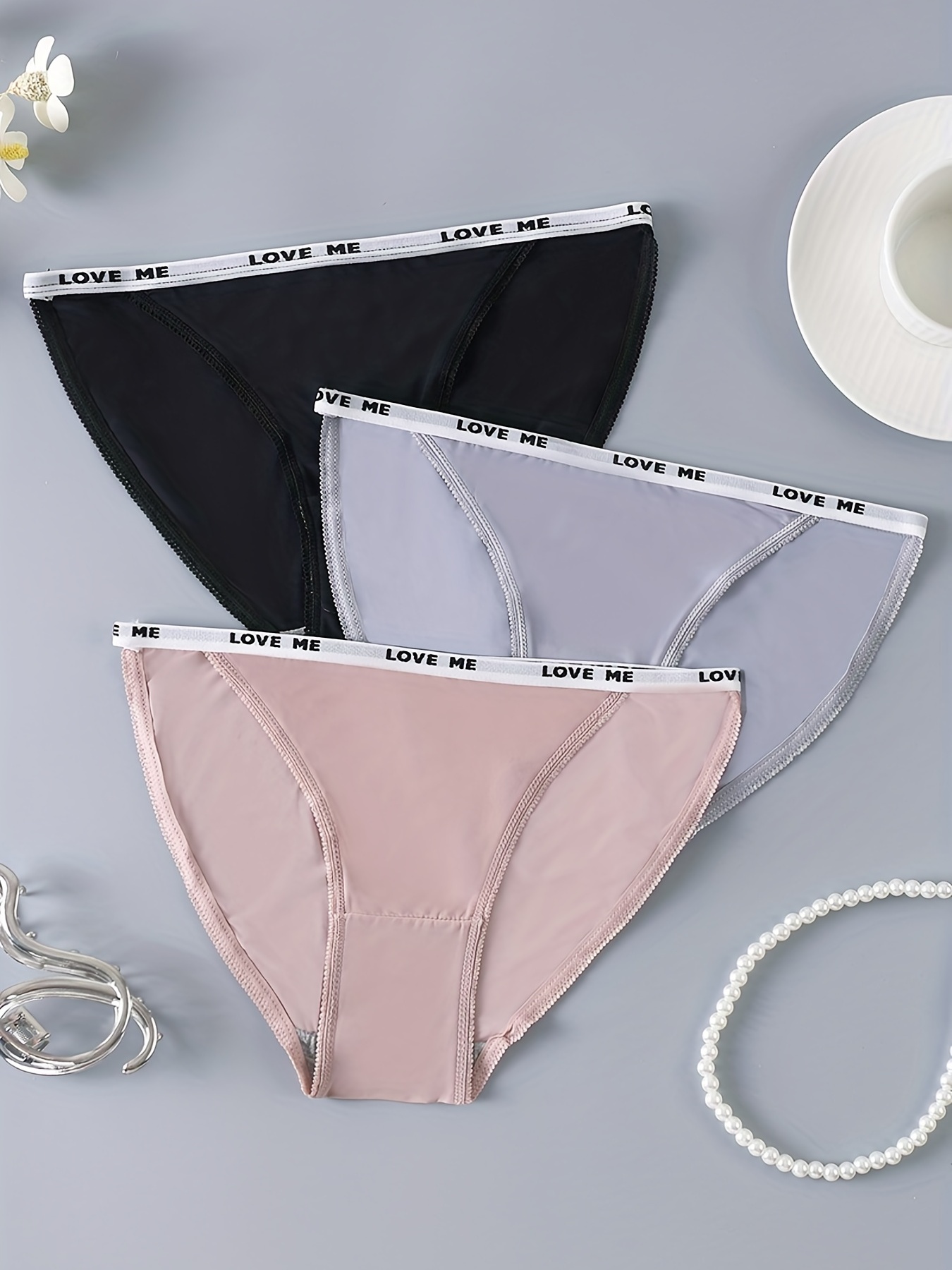 Letter Tape Seamless Panites Comfy Breathable - Temu