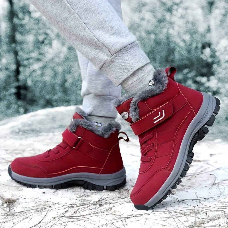 Women's Thermal Snow Boots with Hook & Loop Fastener