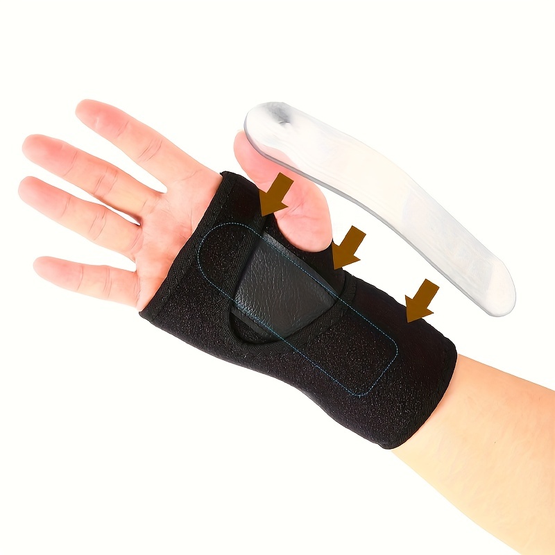 Carpal Tunnel Wrist Brace, Night Wrist Sleep Support Metal Splint Brace, 2  PACK