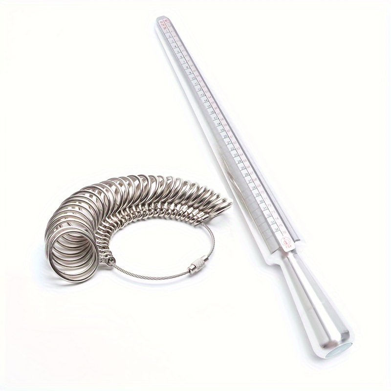 Ring Sizer Measuring Tool, Aluminum Ring Mandrel Dual Measurement