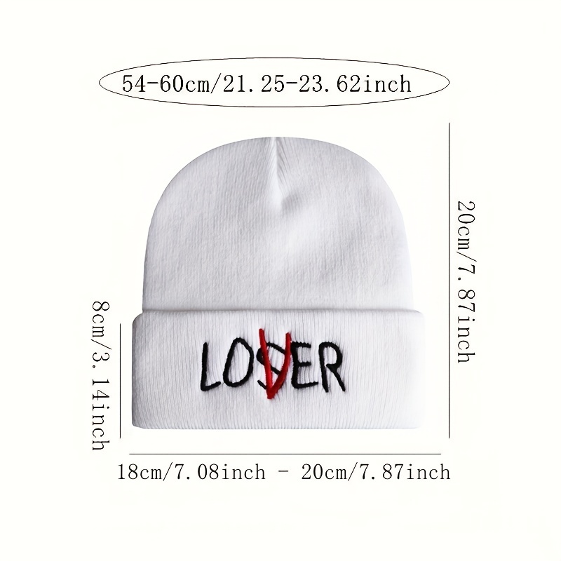 Embroidery Knitted Beanie Hat for Men & Women