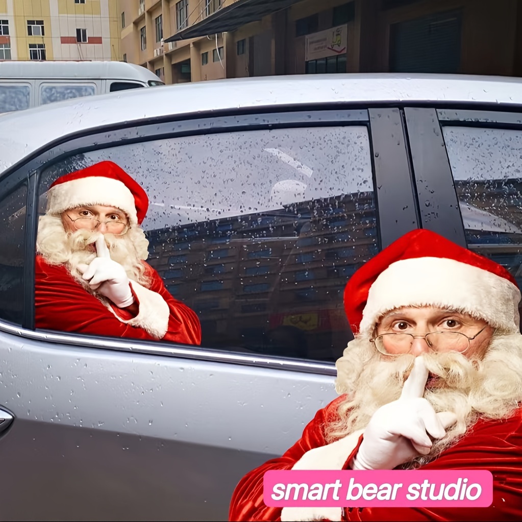 1pc Weihnachtsauto-Fenster-Aufkleber, Glasdekoraufkleber, Santa  Claus-Muster-Aufkleber, Auto-Heimfenster-Glas-Aufkleber-Decal, Autozubehör,  Heimdekoration - Temu Germany